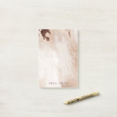 Elegant Gold Glitter Agate Marble Texture Beige Post-it® Notes (Op bureau)