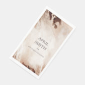 Elegant Gold Glitter Agate Marble Texture Beige Servet (Hoek)