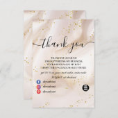 Elegant Gold Glitter Bedankkaart (Voorkant / Achterkant)