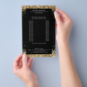 Elegant Gold Glitter, beide zijden brochure (Hand)