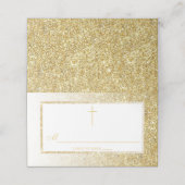 Elegant Gold Glitter Bevestiging of Baptisme (Buitenkant ongevouwen)