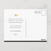Elegant Gold Glitter Black Afstuderen Hartelijk da Briefkaart (Achterkant)