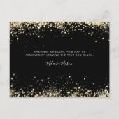 Elegant Gold Glitter Black Hartelijk dank voor uw Briefkaart (Achterkant)