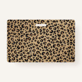 Elegant Gold Glitter Black leopard Print Badge (Achterkant)