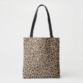 Elegant Gold Glitter Black leopard Print Draagtas (Voorkant)