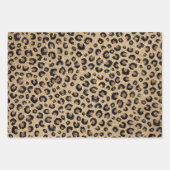 Elegant Gold Glitter Black Leopard Print Inpakpapier Vel (Voorkant 3)