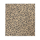 Elegant Gold Glitter Black leopard Print Notitieblok (Voorkant)