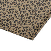 Elegant Gold Glitter Black Leopard Print Snijplank (Hoek)