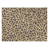 Elegant Gold Glitter Black Leopard Print Tafelkleed (Voorkant (Horizontaal))