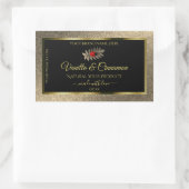 Elegant Gold Glitter Black Product Labels Ladybug (Tas)