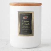 Elegant Gold Glitter Black Product Labels Ladybug Voedselcontainer Etiket (Voorkant)