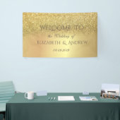 Elegant Gold Glitter Bokeh Wedding Banner (Beurs)