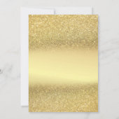 Elegant Gold Glitter Bokeh Wedding Uitnodiging (Achterkant)