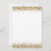 Elegant Gold Glitter Border Afstuderen Kaart (Achterkant)