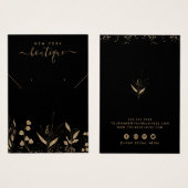 Elegant Gold Glitter Botanische Display Card Visitekaartje (Voorkant /achterkant)