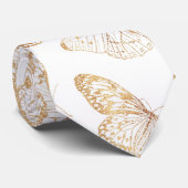 Elegant Gold Glitter Butterfly Stropdas (Opgerold)