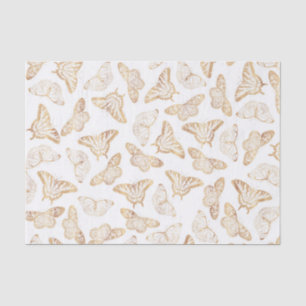 Elegant Gold Glitter Butterfly Tissuepapier