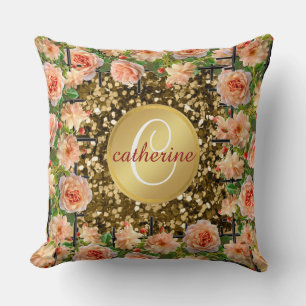 Elegant Gold Glitter Champagne Garden Kussen