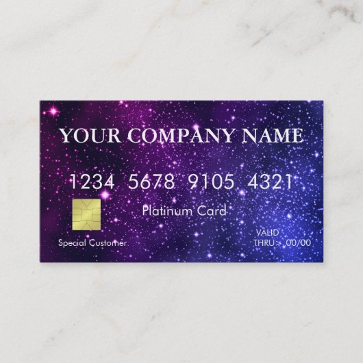 Elegant Gold Glitter Credit Card Visitekaartje (Voorkant)