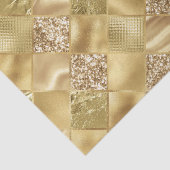 Elegant Gold Glitter Diamond Lattice Pattern Tissuepapier (Detail)