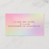 Elegant Gold Glitter Dress Holographic Visitekaartje (Achterkant)