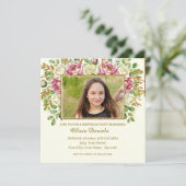Elegant Gold Glitter Floral Frame Personalized (Staand voorkant)