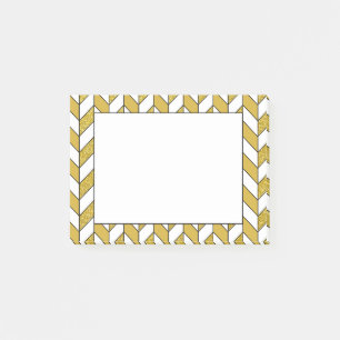 Elegant Gold Glitter Herringbone Chevron Pattern Post-it® Notes