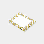 Elegant Gold Glitter Herringbone Chevron Pattern Post-it® Notes (Schuin)