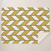 Elegant Gold Glitter Herringbone Chevron Pattern Sherpa Deken (Voorkant (horizontaal))