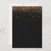Elegant Gold Glitter-kerstfeest Black Kaart (Achterkant)