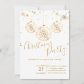 Elegant Gold Glitter-kerstfeest Kaart (Voorkant)