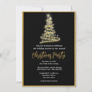 Elegant Gold Glitter-kerstfeest Kaart