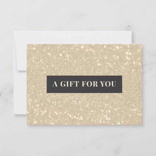 Elegant Gold Glitter Luxury Certificate Gift Kaart (Voorkant)