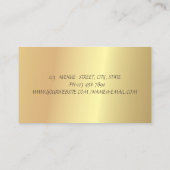 Elegant Gold Glitter Macarons Visitekaartje (Achterkant)