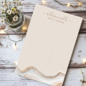 Elegant Gold Glitter Marble Agate Modern Chic Post-it® Notes