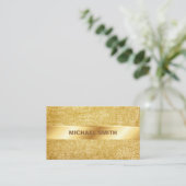 Elegant Gold Glitter Modern Chic Visitekaartje (Staand voorkant)