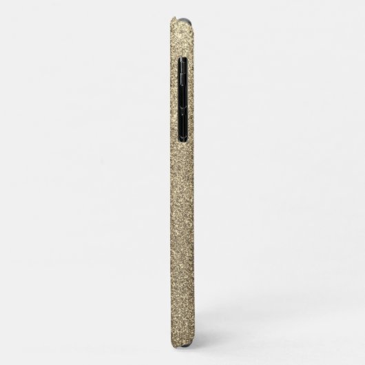 Elegant Gold Glitter Monogram Bling Case-Mate iPhone Case (Achterkant/links)