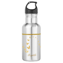 Elegant Gold Glitter Monogram Naam