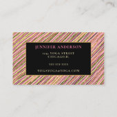 Elegant Gold Glitter Monogram op maat Visitekaartje (Achterkant)