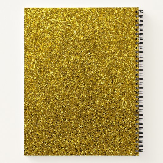 Elegant Gold Glitter Notitieboek (Achterkant)