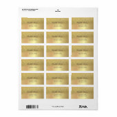 Elegant Gold Glitter Ombre Bokeh Etiket (Full Sheet)