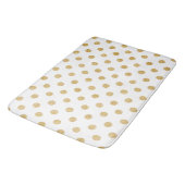Elegant Gold Glitter Polka Dots Pattern Badmat (Gekanteld)