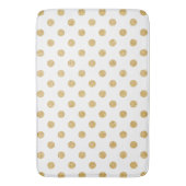 Elegant Gold Glitter Polka Dots Pattern Badmat (Voorkant Verticaal)