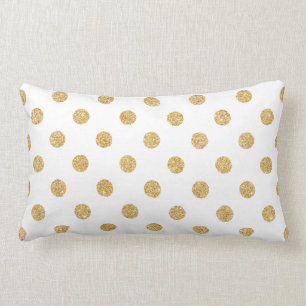 Elegant Gold Glitter Polka Dots Pattern Kussen