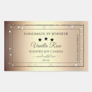 Elegant Gold Glitter Product Packaging Labels