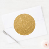 Elegant Gold Glitter Ronde Sticker (Envelop)