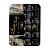 Elegant Gold Glitter Script 2 Foto Opslaan van de  Magneet (Verticaal)