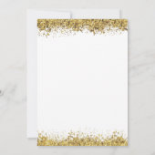 Elegant Gold Glitter Script New Years Eve Party Kaart (Achterkant)