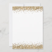 Elegant Gold Glitter Script New Yeve Party Kaart (Achterkant)