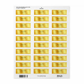 Elegant Gold Glitter Search Hand Script Sjabloon Etiket (Full Sheet)
